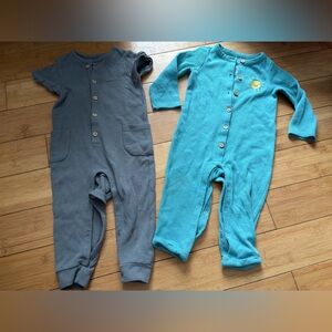 Cat and Jack baby one piece outfits. 2 included- one short slv and one long slv.